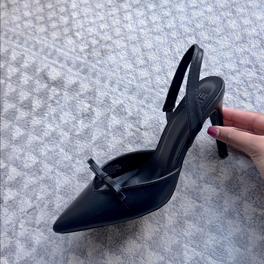 Elegant Black Slingback Heels